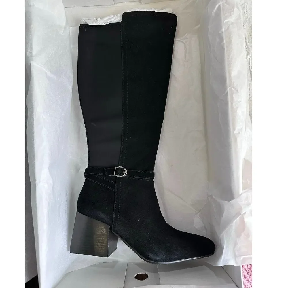 Blonde waterproof knee boots 8
